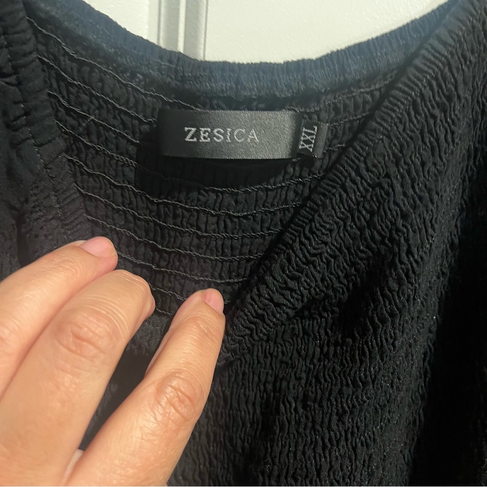 ZESICA Viral Women's Black Midi Dress - Picture 7 of 8